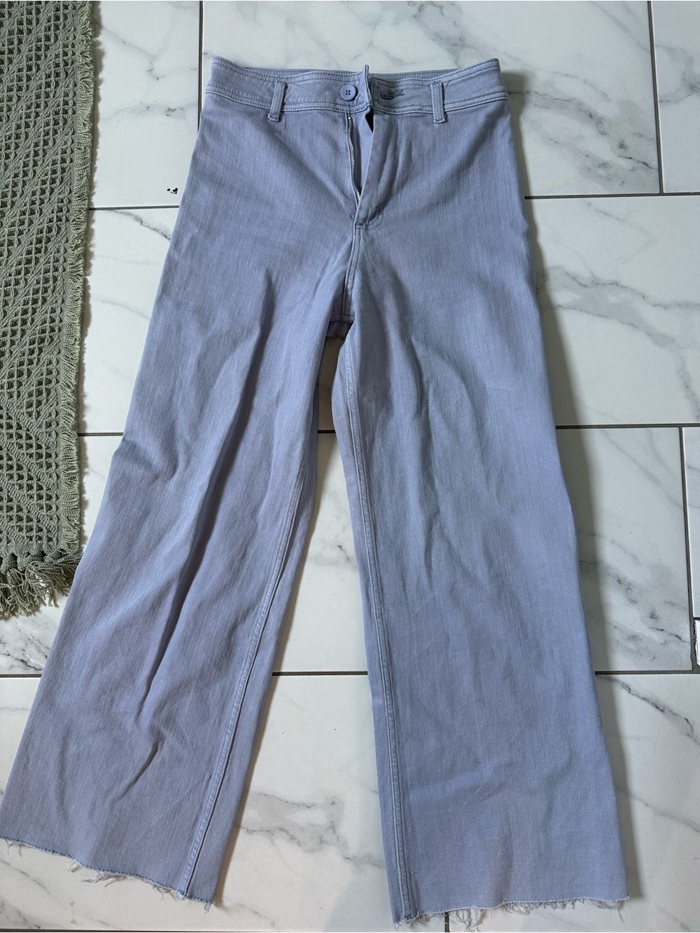Light Lavender Wide-Leg Jeans - Women's Flare Pants